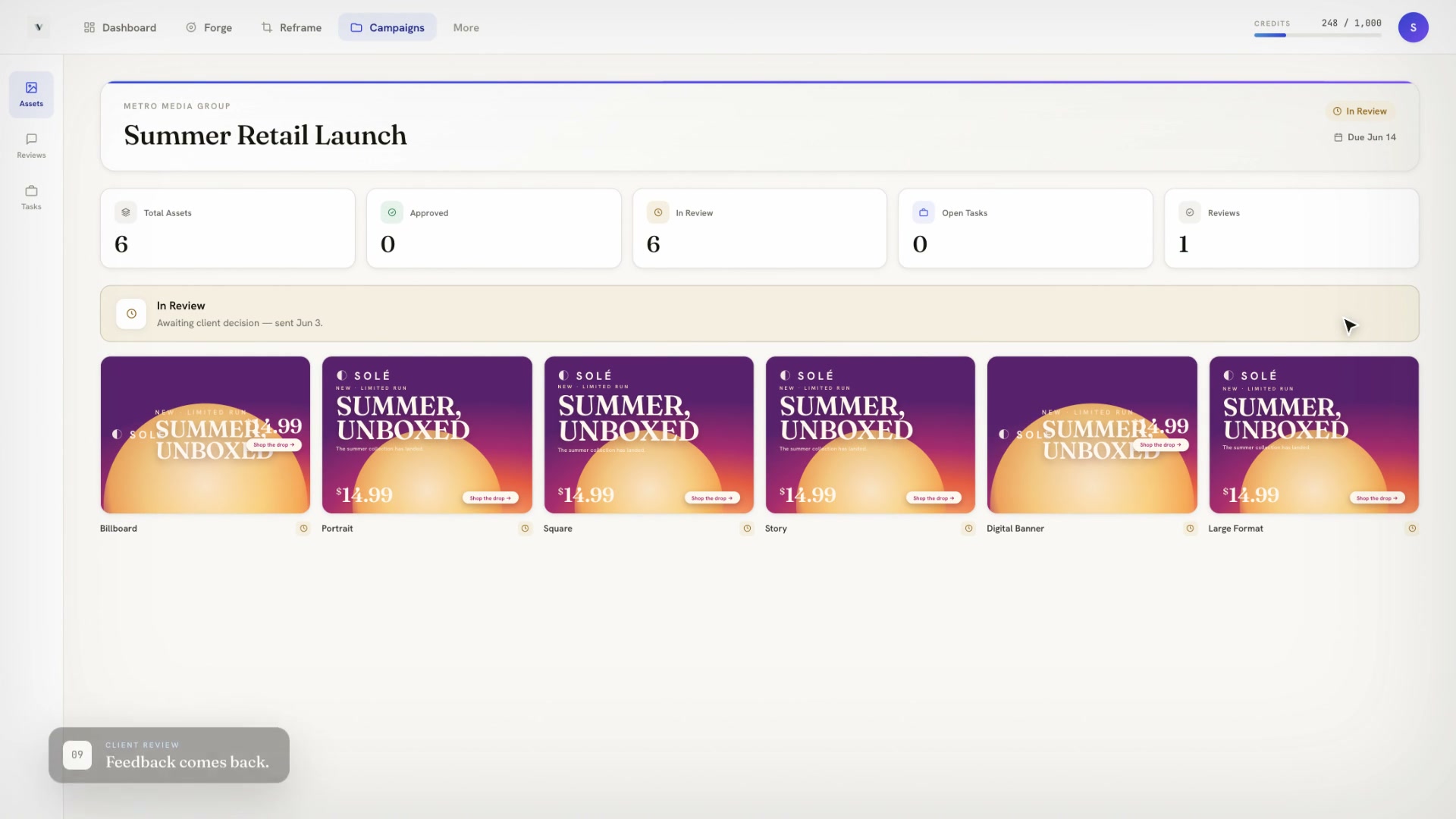 Campaign Review in VisionWrap